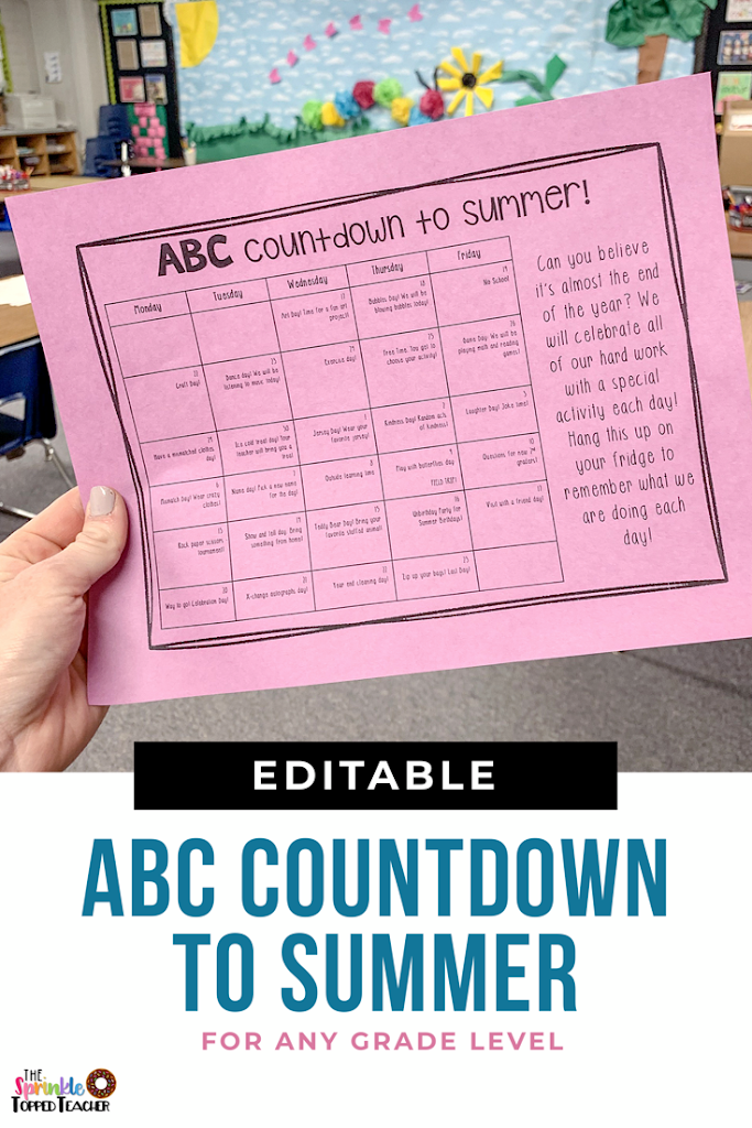 Editable ABC Countdown to Summer