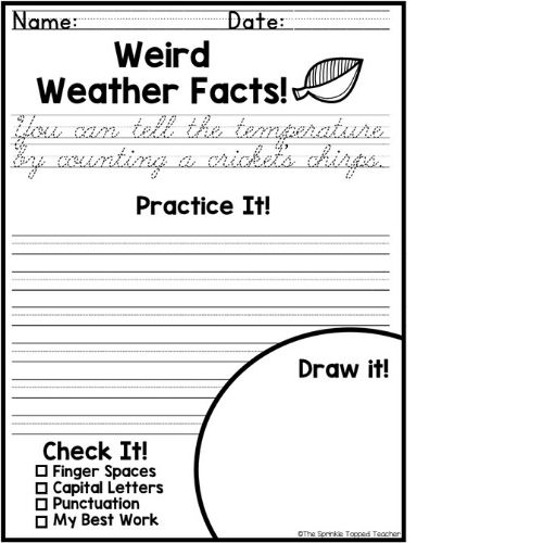Sample of year long cursive practice