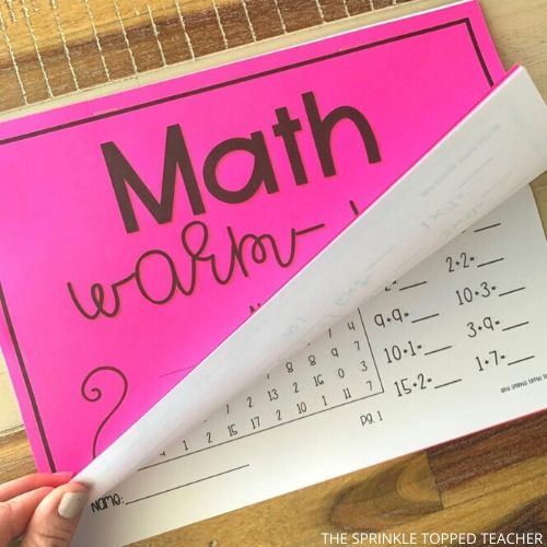 Math fact practice pages for 2nd grade students in a booklet format