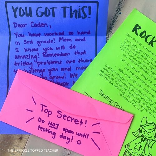 Letters for testing motivation for students from parents.
