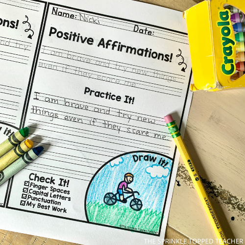 positive affirmations handwriting practice for kids from benefits of teaching handwriting article