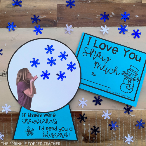 Snow globe kisses parent gift for parents from kids