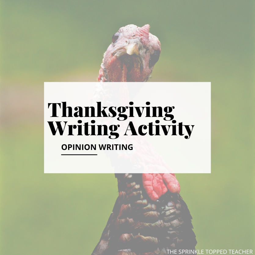 Thanksgiving Writing Activity for Kids with Turkey