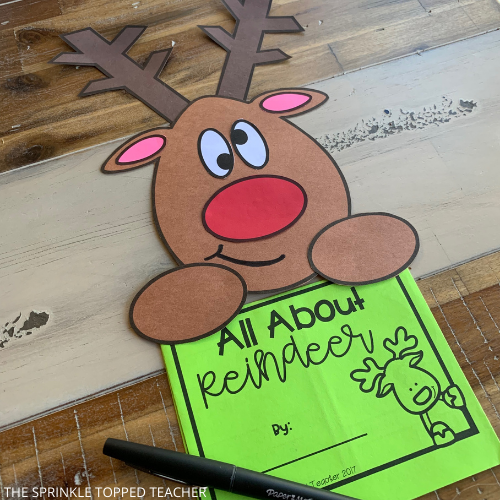 Reindeer craft with all about reindeer project