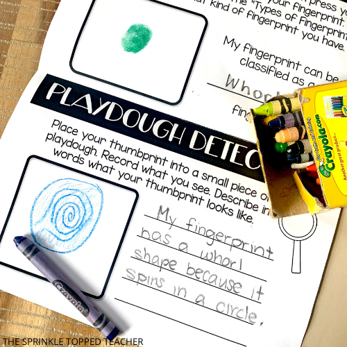 Teaching the scientific method with a fingerprint science experiment for kids