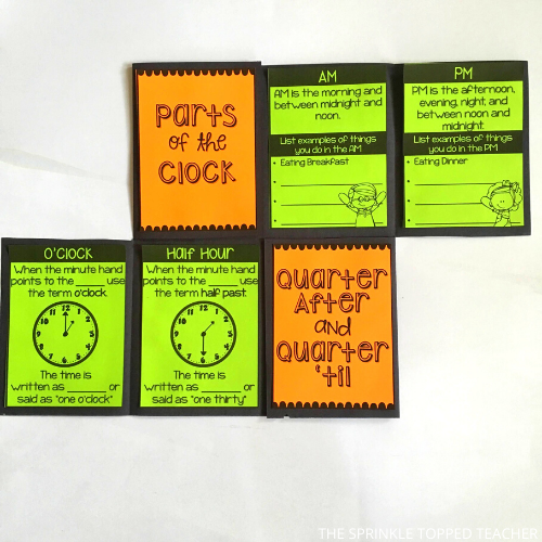 2nd grade telling time activity 