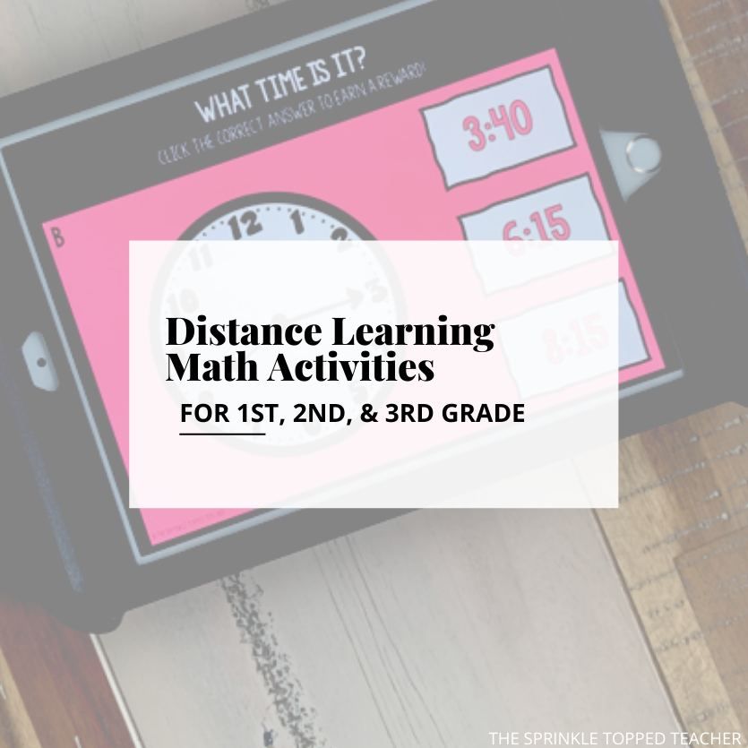 Distance Learning Math Activities