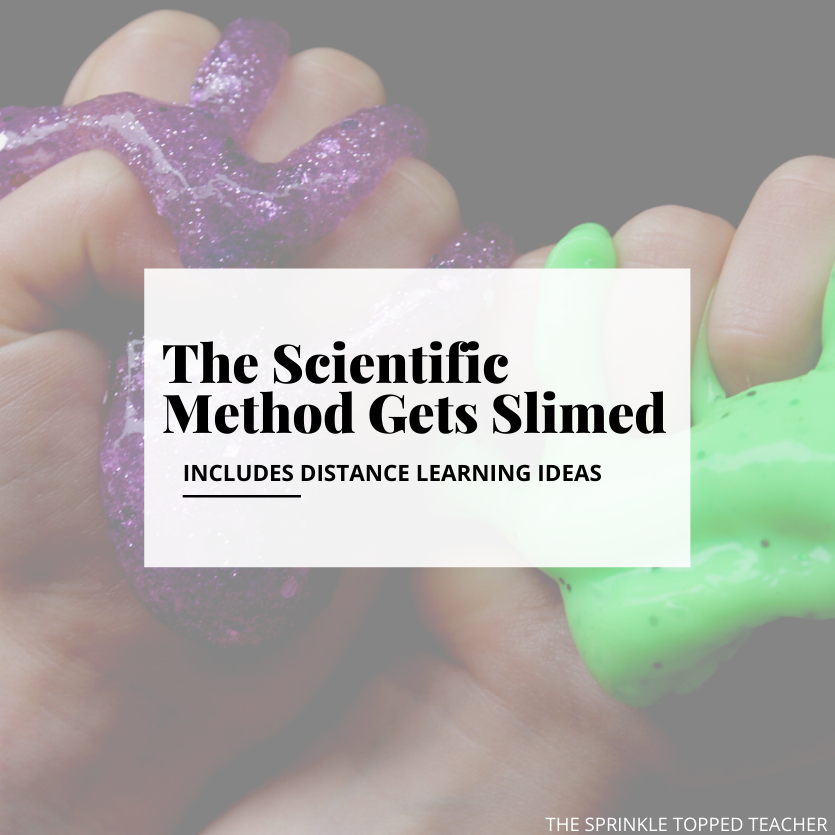 The scientific method gets slimed with image of slime in children's hands