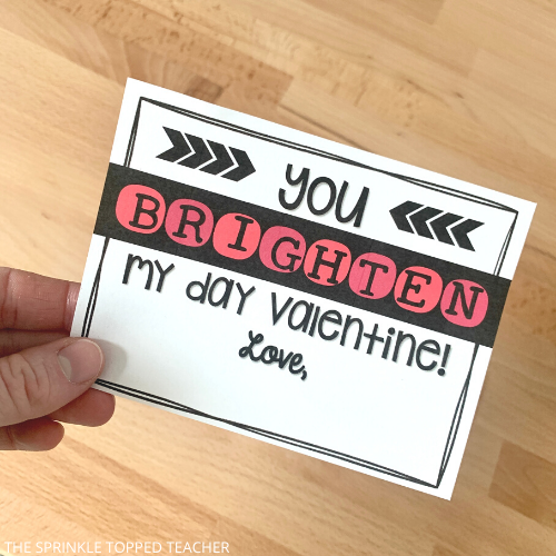 Editable Valentine's Day gift tag for sunglasses