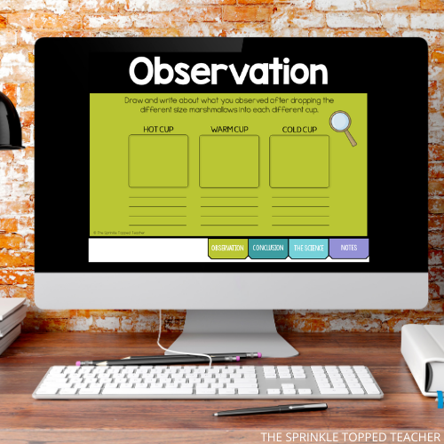 Digital science lesson for elementary students