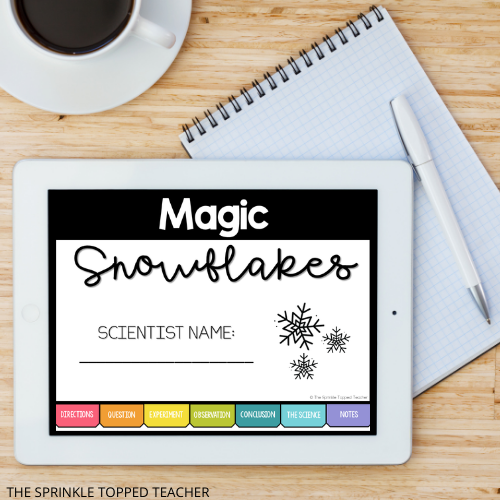 Digital science experiment opened on google slides ipad