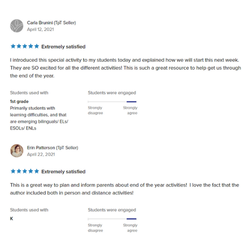 teacher reviews of the editable abc countdown to summer