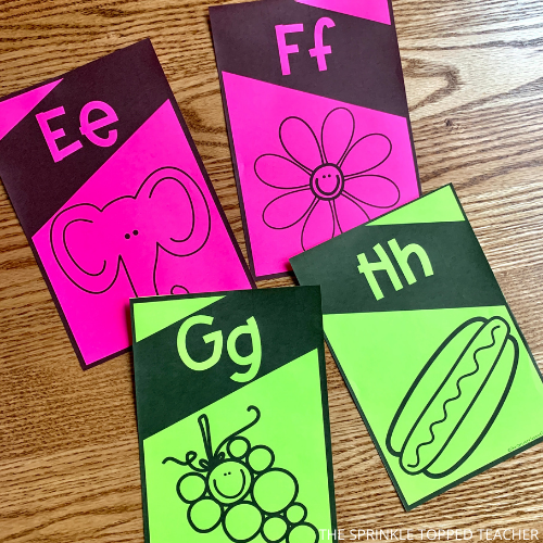 colorful printable alphabet posters