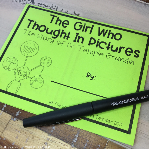 Green craft for Temple Grandin activity about Autism Awareness