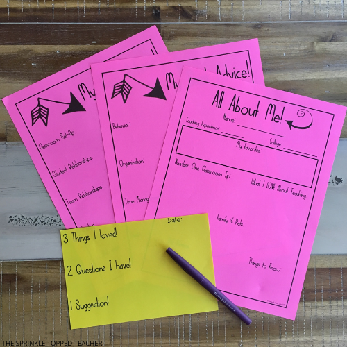 Mentor teacher resources for having a student teacher.