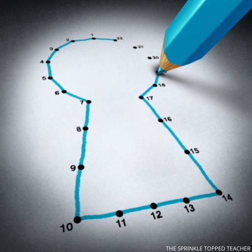 Use connect the dots to improve handwriting in the classroom.