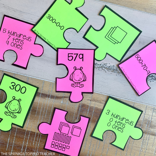 Place value puzzle to help students understand the concept of large numbers.