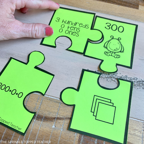 Place value puzzle to help students understand the concept of large numbers.