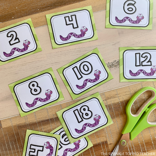 These number cards go with the skip counting activities and are a great tool to help students learn to skip count.