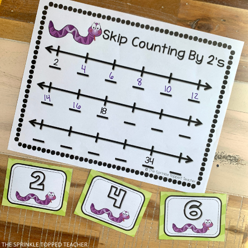 Students can practice skip counting with this fun activity. It's great for math centers.