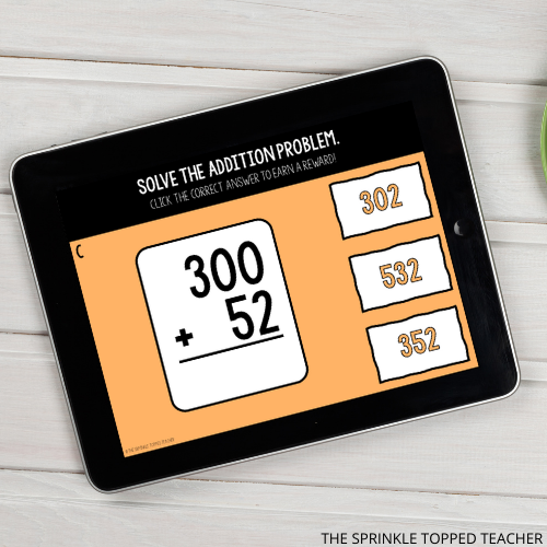 solving addition problems with daily math warm-ups for second grade