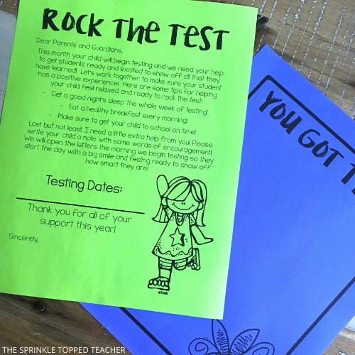 editable parent testing letter print out