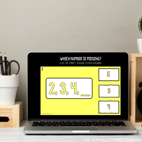Daily math warm-ups for Kindergarten students using digital platforms
