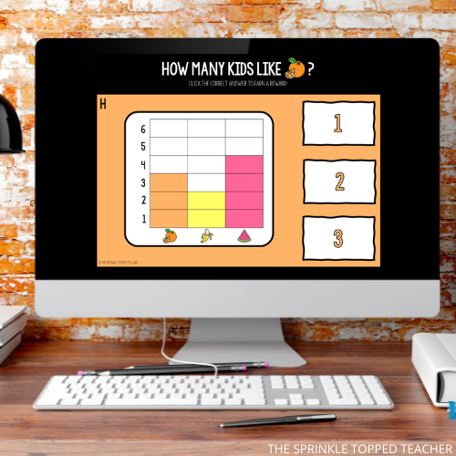 daily math warm-ups for Kindergarten using Google slides