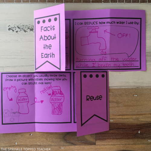 Engaging Earth Day flip flap activity for students