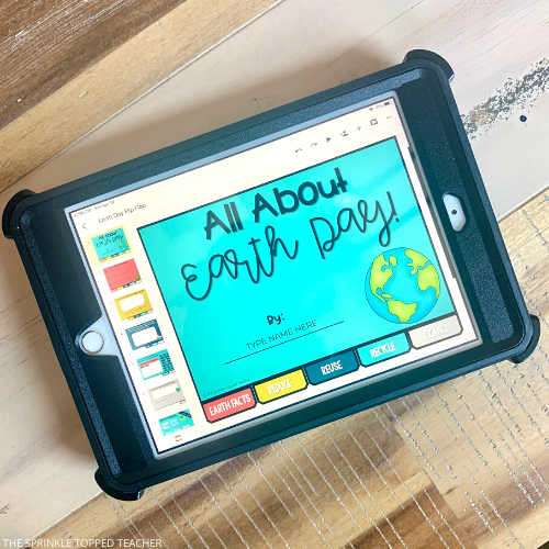 All about Earth Day digital activity for students