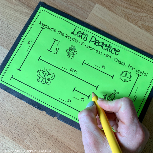 measurement activities included in the math review bundle