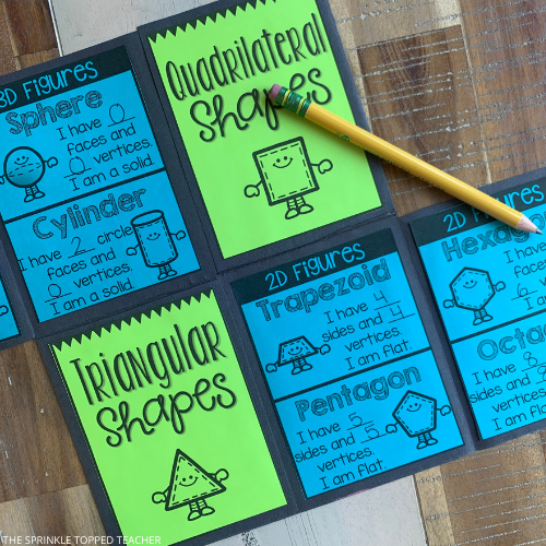 shape activities included in the 2nd grade math review bundle